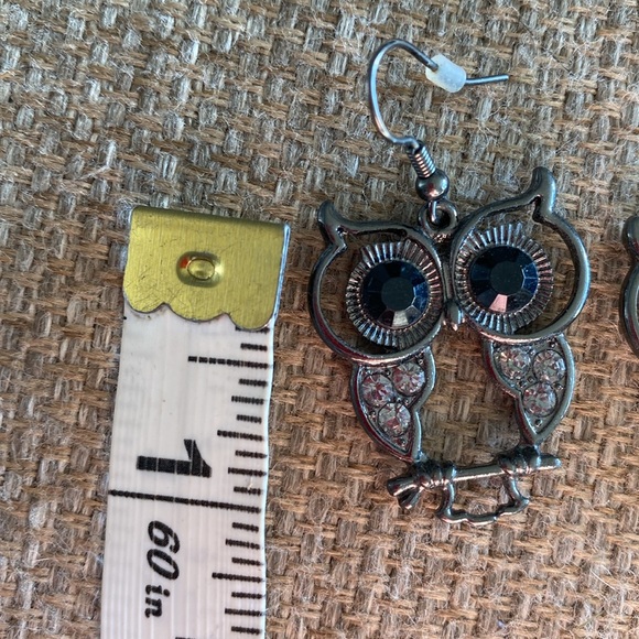 Owl gemstone earrings - Picture 2 of 2